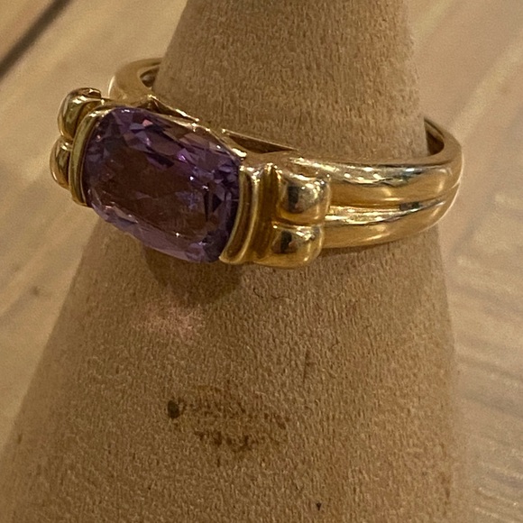 February Amethyst 14k solid gold - Picture 7 of 7